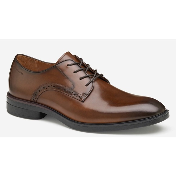 Johnston & Murphy Men's Ronan Plain Toe Tan Smooth Full Grain Size 9 NWB